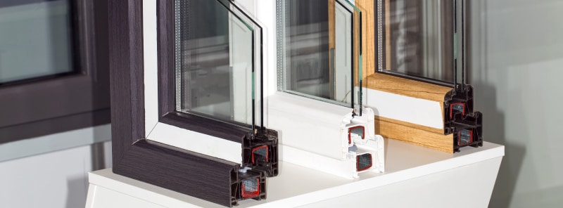 Perfiles de puertas fabricadas en PVC